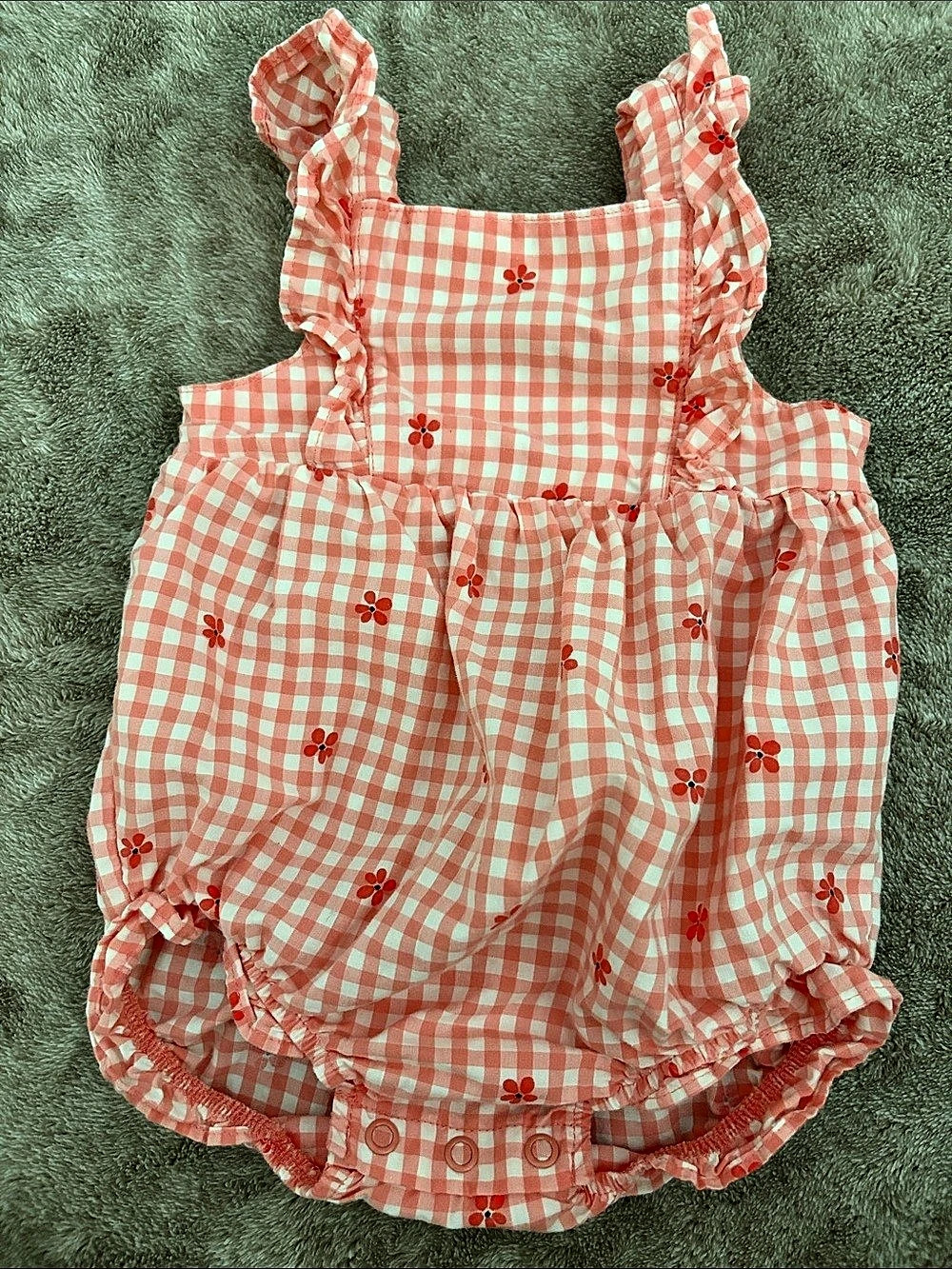 Carter's Gingham Bubble Romper 6M